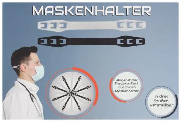 Maskenhalter 4er Set für angenehmen tragekomfort 3 stufen verstellbar 2/f 16,5cm